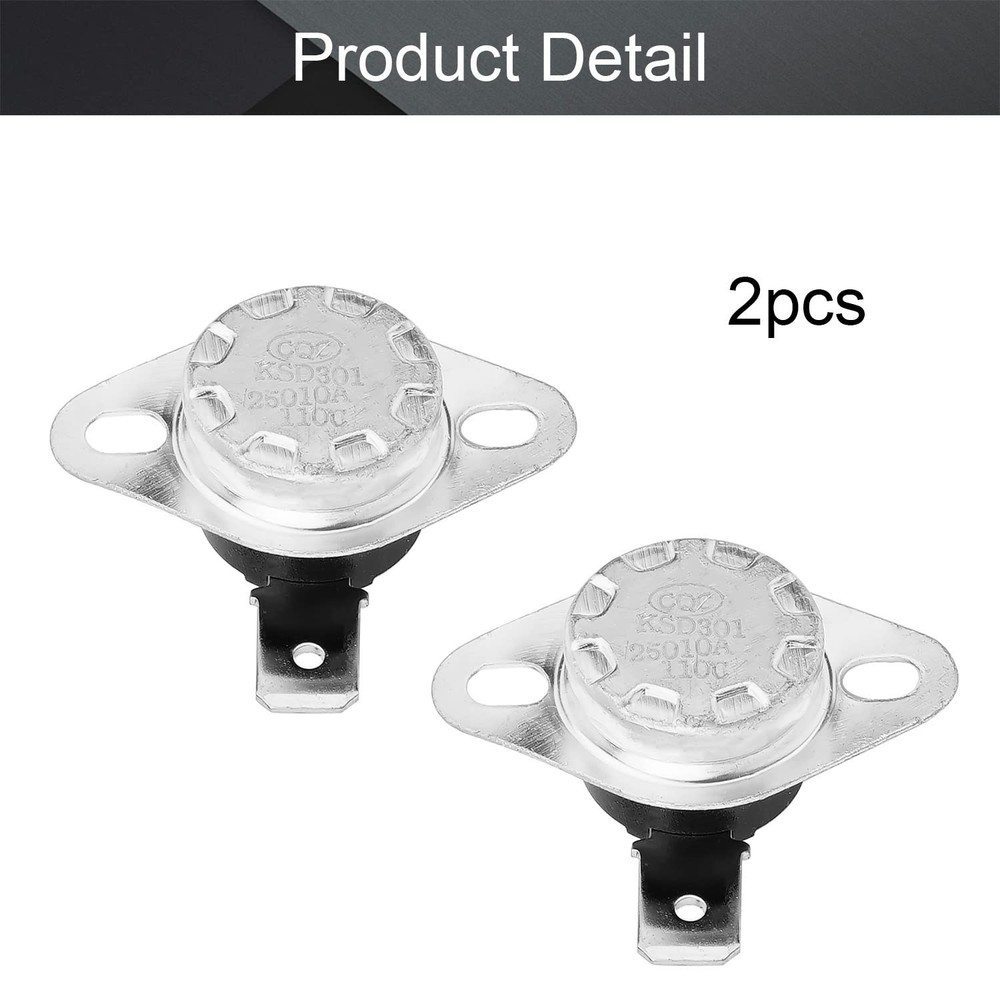 Fielect KSD301 Thermostat Temperature Control Switch,Adjust Snap Disc Tempera...