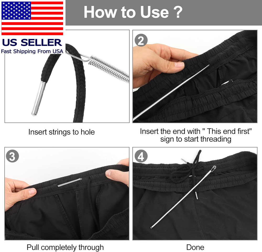 16 PCS Drawstring Threader, Turner Sewing Tool with Flexible Hoodie String Threa