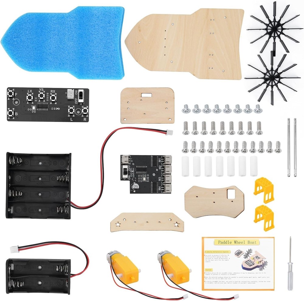 Remote Control Paddle Boat Kit, STEM Science Toy for Kids