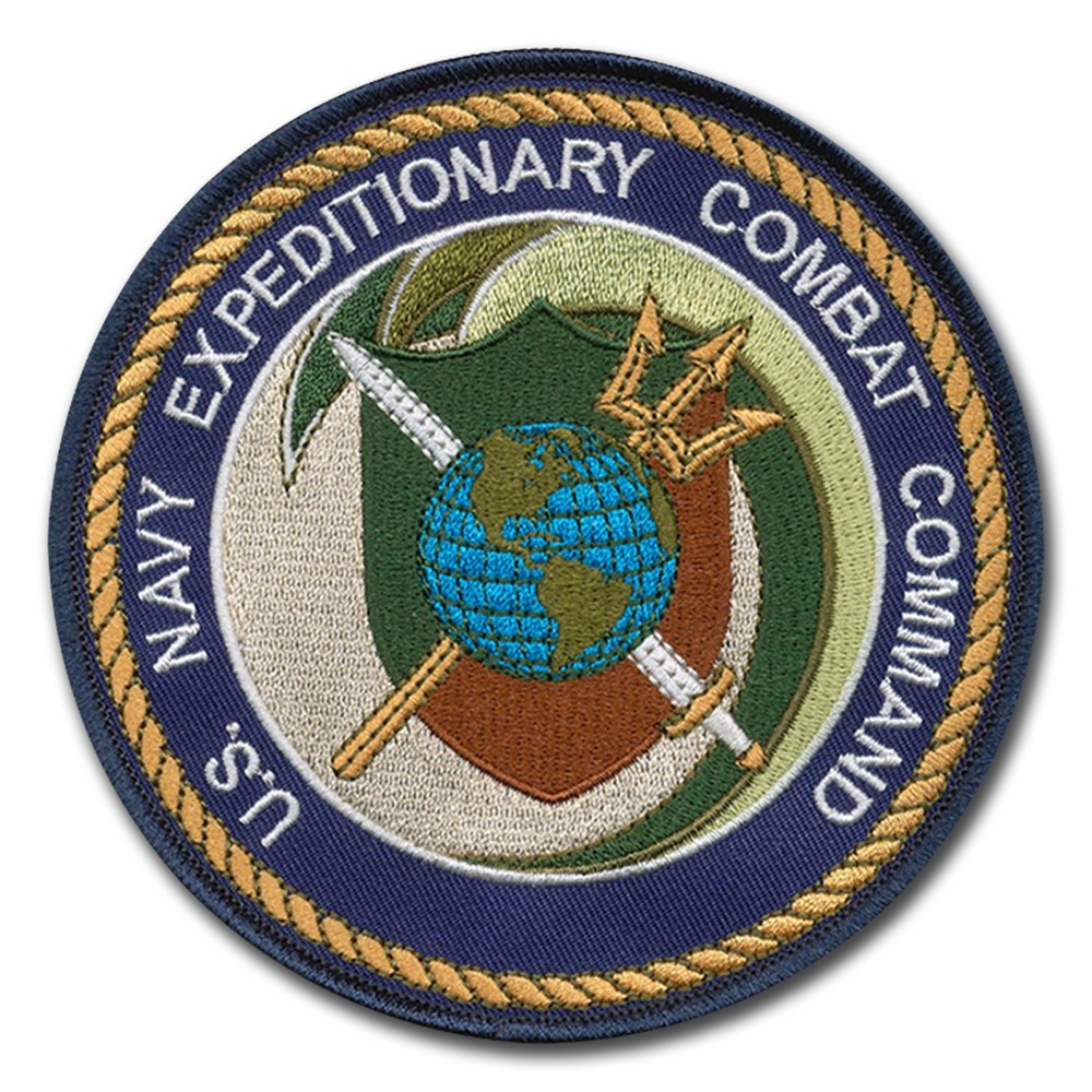 US Navy Expeditionary Combat Command Embroidered  Patch - 4 1/2" with Wax Back