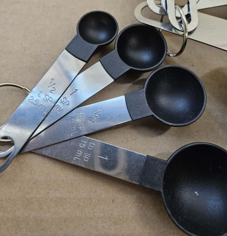 Stackable Measuring Cup & Spoon Sets - Black - Sets Of 8 - NEW