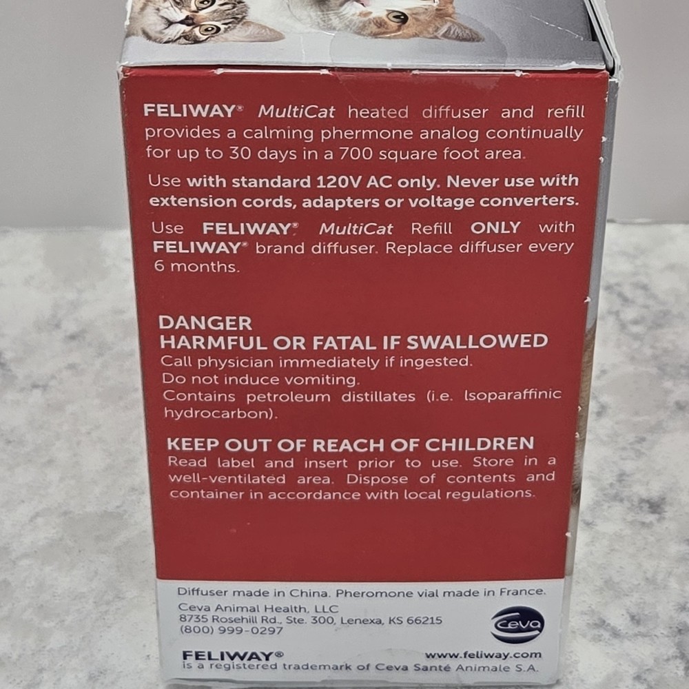 Feliway Multicat Plug In Diffuser Starter Kit Cats Calming Refill With Extras