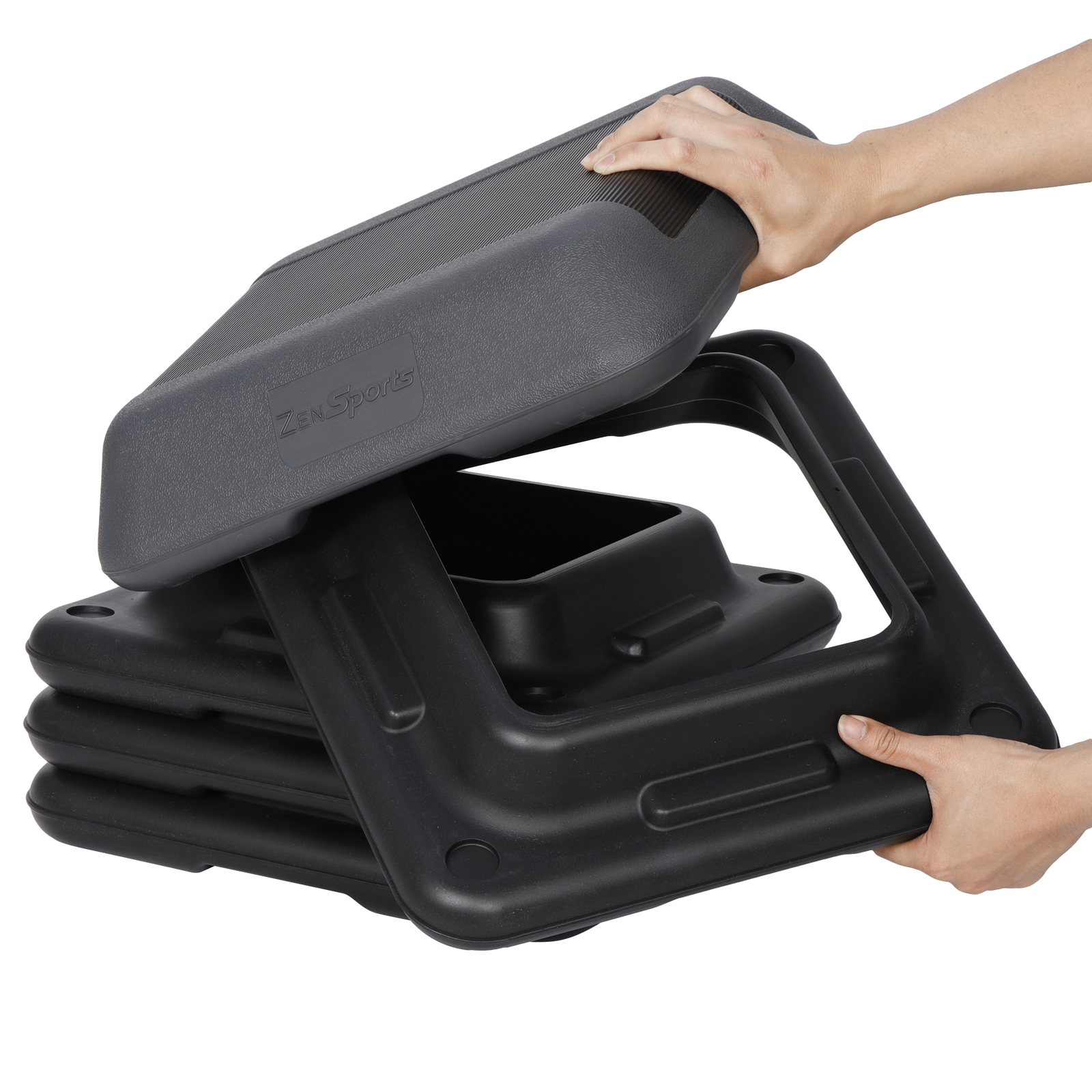 Adjustable Aerobic Step Exercise Platform Nonslip with 4 Risers Indoor Gym Home