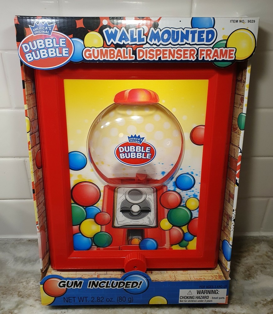 Dubble Double Bubble Wall Mounted Gumball Dispenser Frame Mount Machine