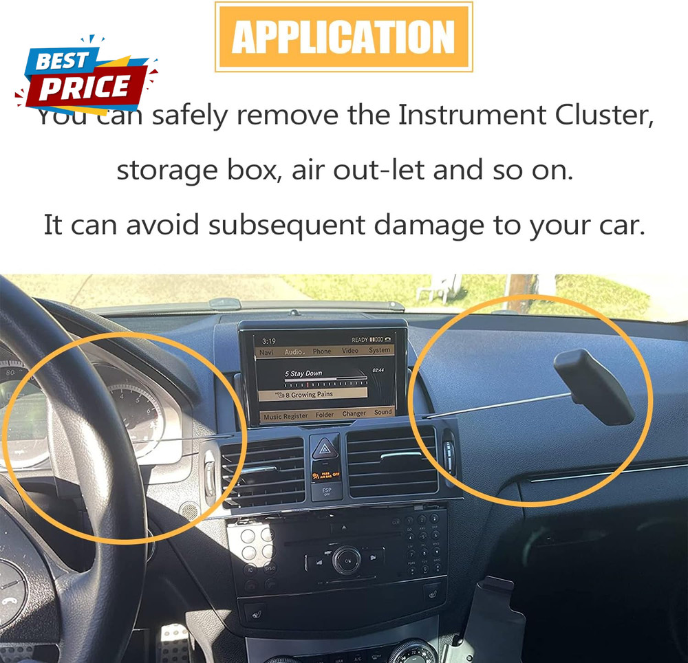 Instrument Cluster Removal Pulling Hooks Tool Dashboard Removing Tool Compatible