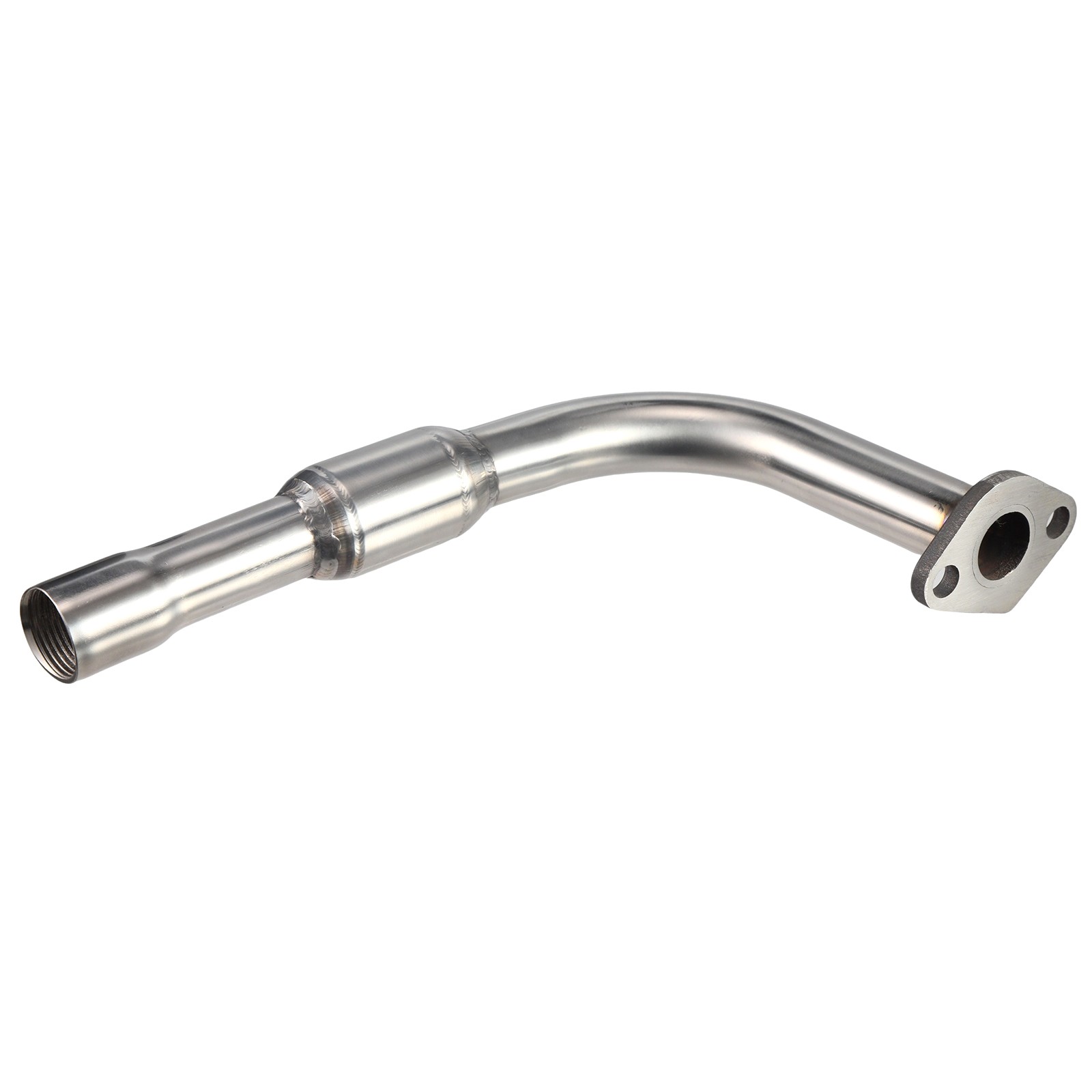 Stainless Steel Polished Exhaust Pipe For Predator 212cc 196cc Go Kart Mini Bike
