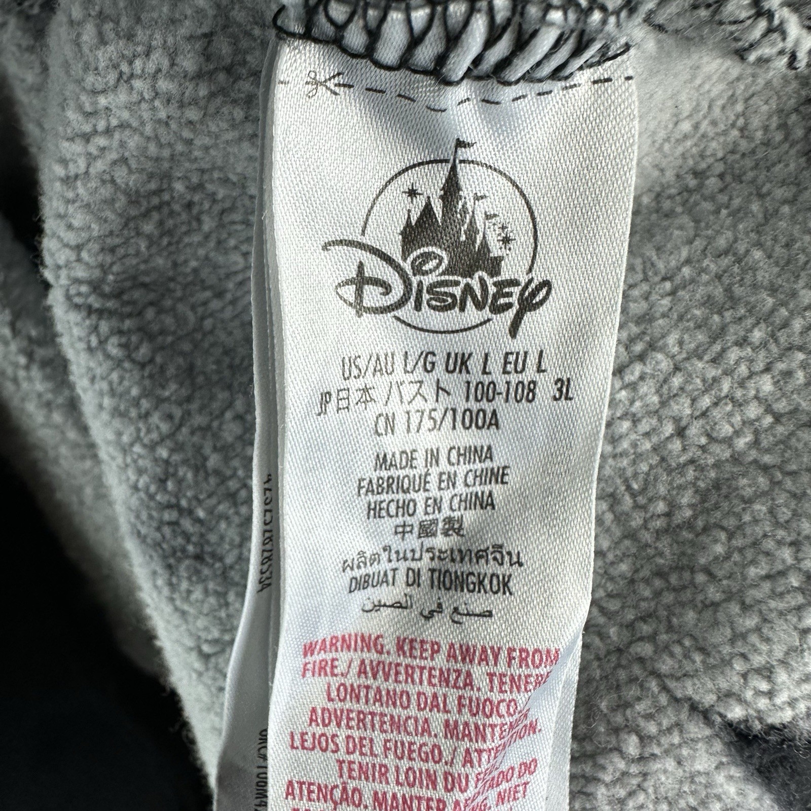 Disney Silly Symphony The Skeleton Dance Hoodie Size Large