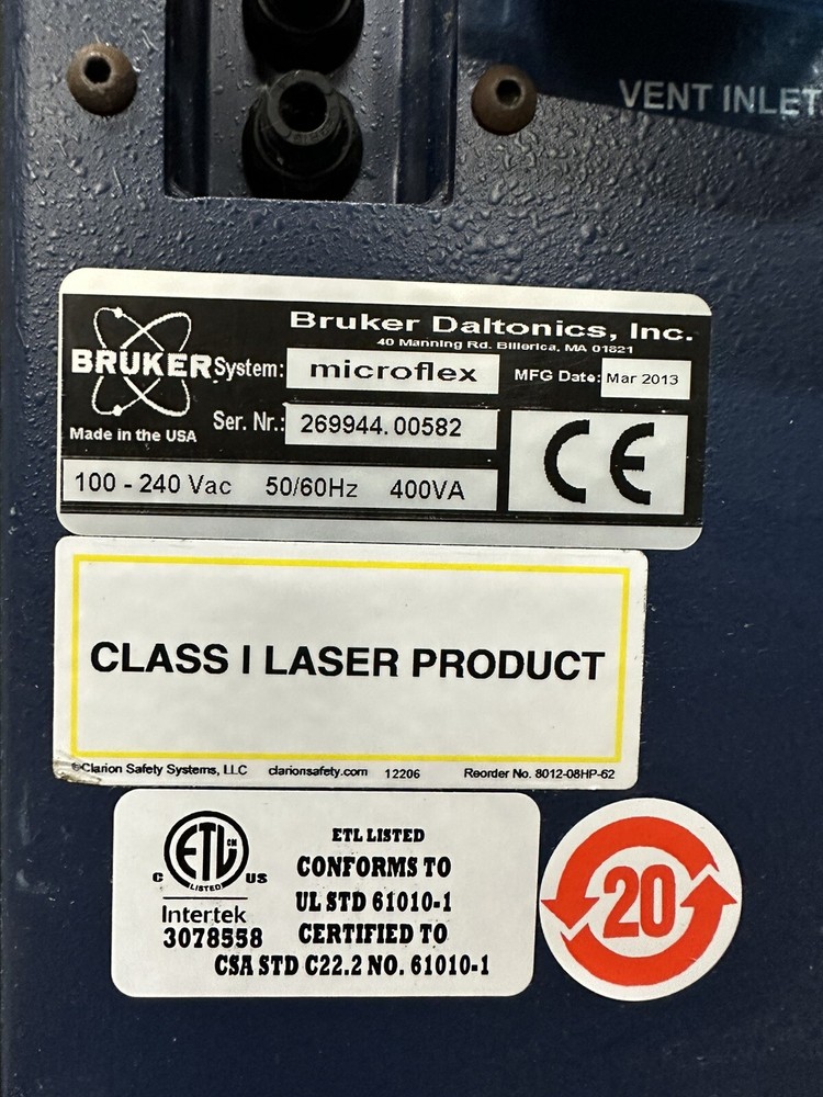 Bruker Daltonics Microflex LT/SH System Mass Spectrometer