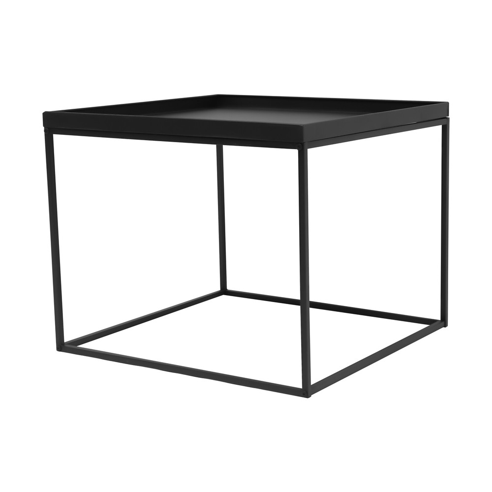 24" Square Table Metal Frame Table Portable Office Side End Table Camping Table