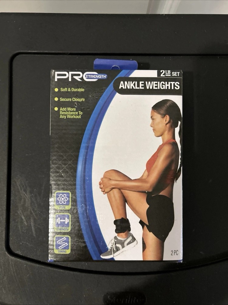 Pro Strength Black Ankle Weights 2 Piece 2 Pound Set - Black