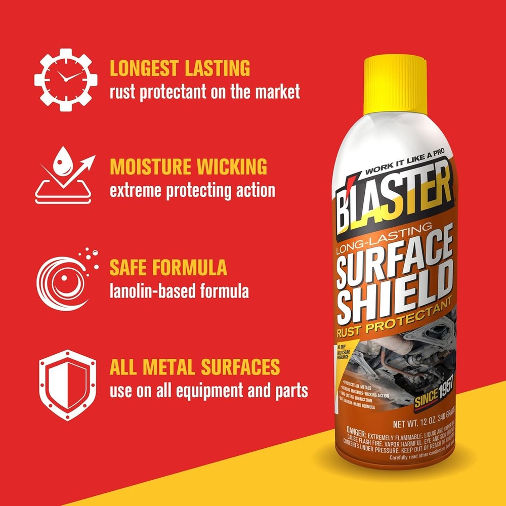 B'laster Surface Shield – Rust Protectant Spray and Undercoating for...