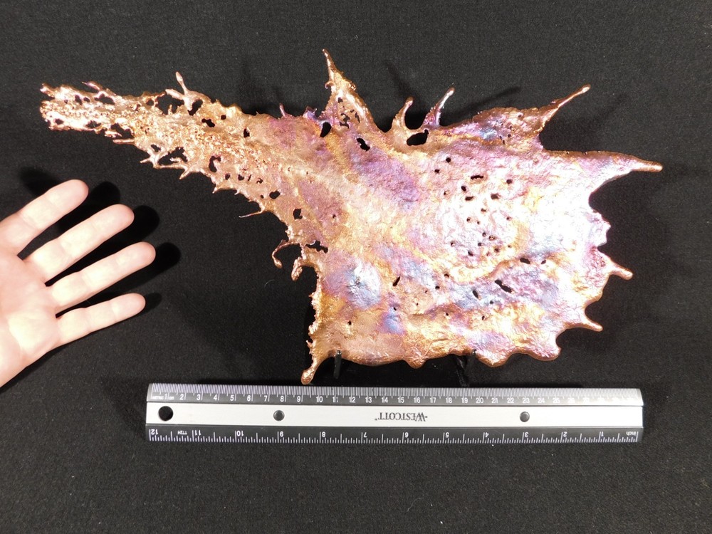 BIG! Bright Solid Solid COPPER Splash ART Sculpture Arizona 490gr