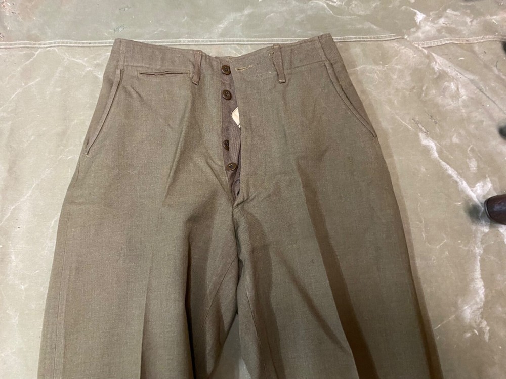 ORIGINAL WWII US ARMY M1944 WOOL COMBAT FIELD TROUSERS- SMALL 32 WAIST