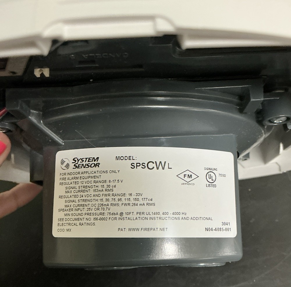 System Sensor SPS CWL White Ceiling Speaker Strobe