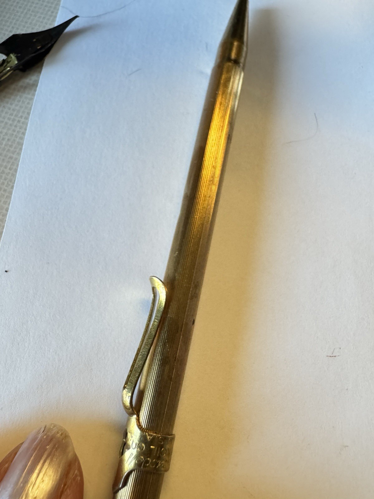 1915 Blaisdell Mechanical Pencil Co Gold Tone Plated - Rare Antique Parts Repair