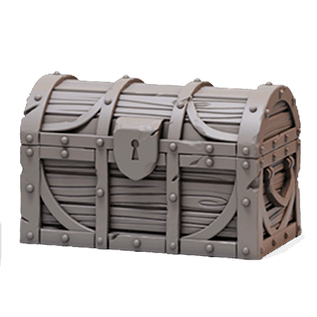 Treasure Chest Pack – 10 Resin 3D Printed 32mm D&D Tabletop RPG Terrain Set