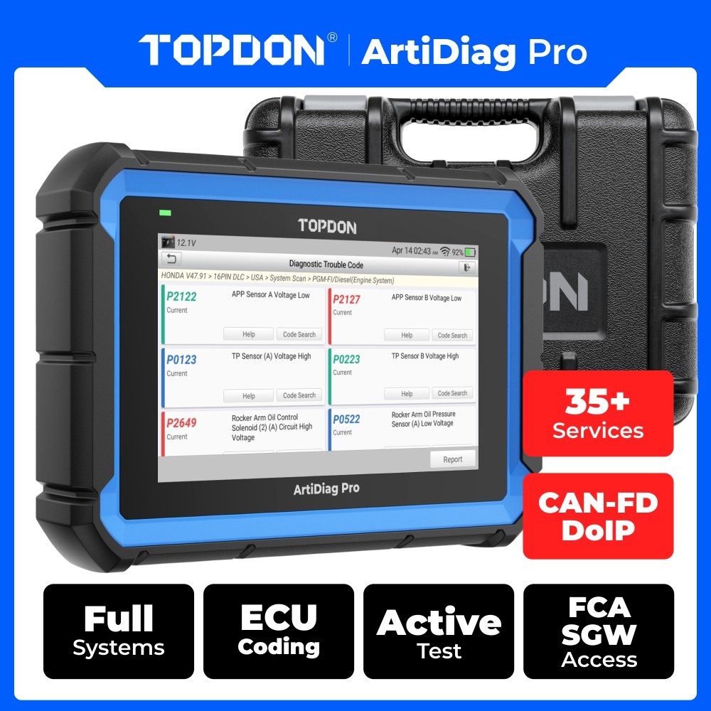 2026 TOPDON AD PRO Full System ECU Coding Bi-Directional Control Scanner for Car