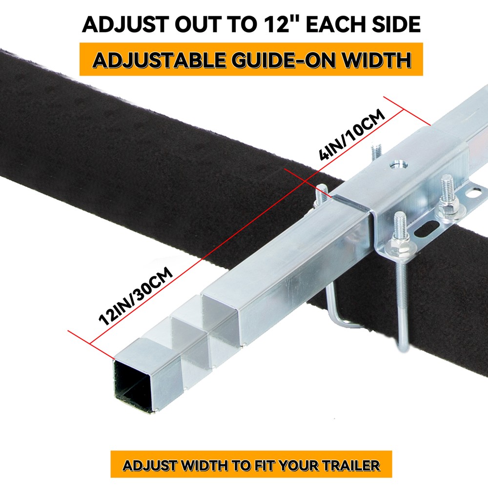 Boat Trailer 2' Side Guide On Bunk Board Carpeted Kit w/ Hardware