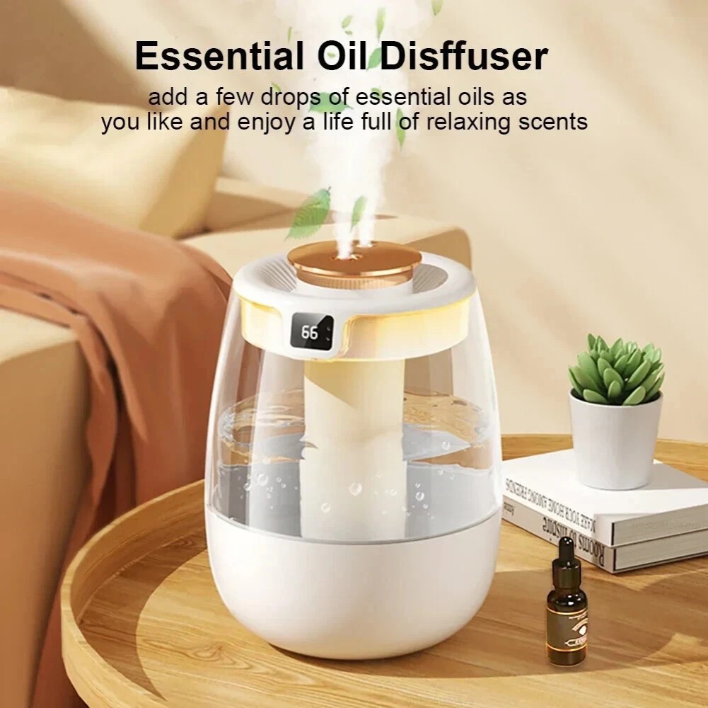 Humidifiers Ultrasonic Warm &Cool Mist LED Humidifier Top Fill for Bedroom 1.35L