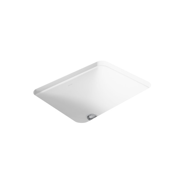 KOHLER Caxton Vitreous China 20.25-in Undermount Rectangular Transitional White