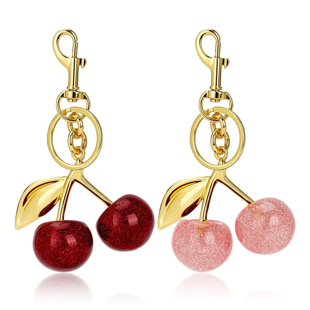 Cherry Keychain Cute Keychain Large Red&pink