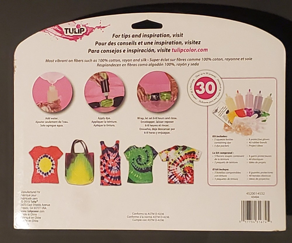 TULIP LUAU ONE STEP TIE DYE KIT, Basic Supplies, 1 Piece