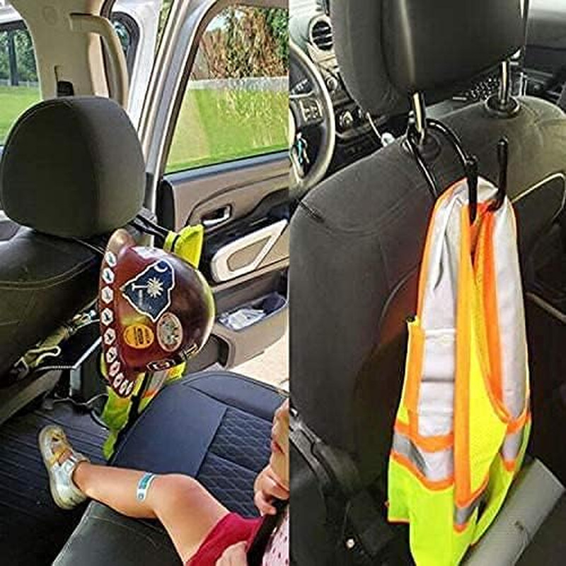 2 Pack Flexible Over The Seat Hard Hat Rack Holder for Vehicle Truck Car