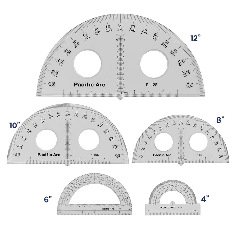 6-Inch Plastic Protractor Clear Ruler for Accurate Angle Measurements