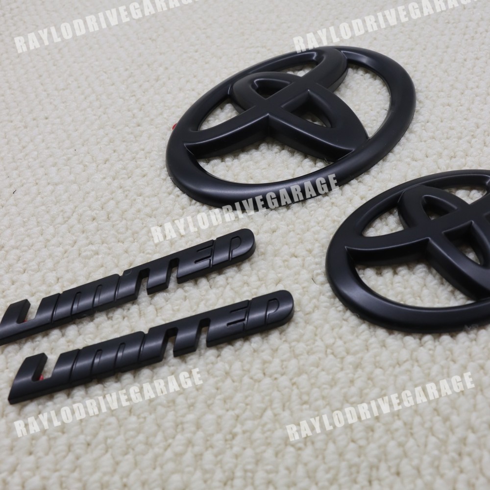 Front Grill Emblem Rear Tailgate Side Overlay Blackout For Sequoia Limited/SR5