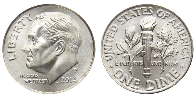 2014 P Roosevelt Dime - Brilliant Uncirculated