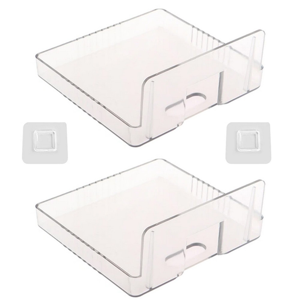 2* Wall Mount Bracket Storage Tv Box Router Shelf Set-Top Box Single-Layer Kit