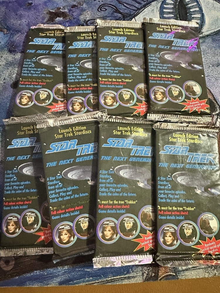 8 Packs Star Trek Stardisks (Pogs) sealed unopened