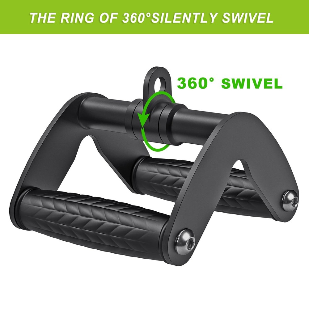 Double D Row Handle Cable Attachment, Rotating V Handle with Non-Slip Rubber ...