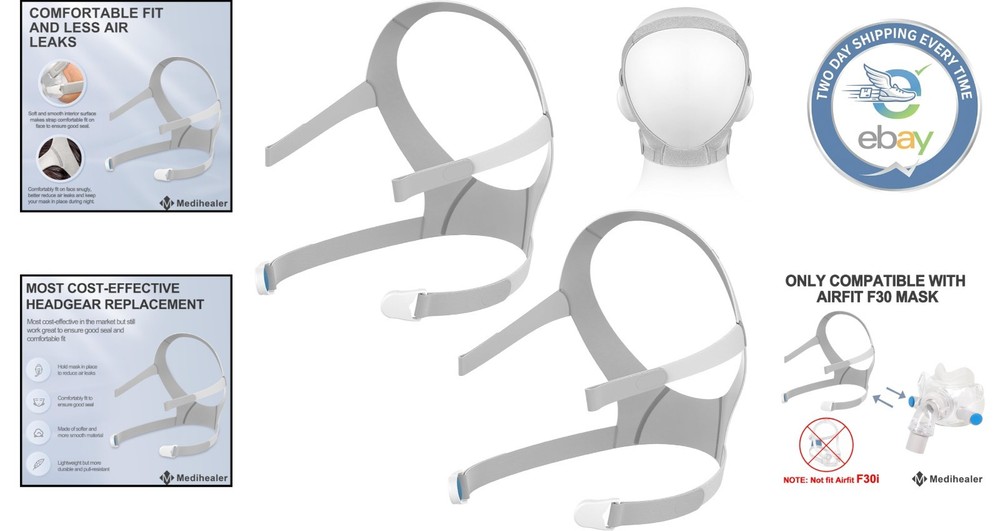 F30 Replacement Strap Pack - Includes 2PCS & 4PCS Clips for Comfort