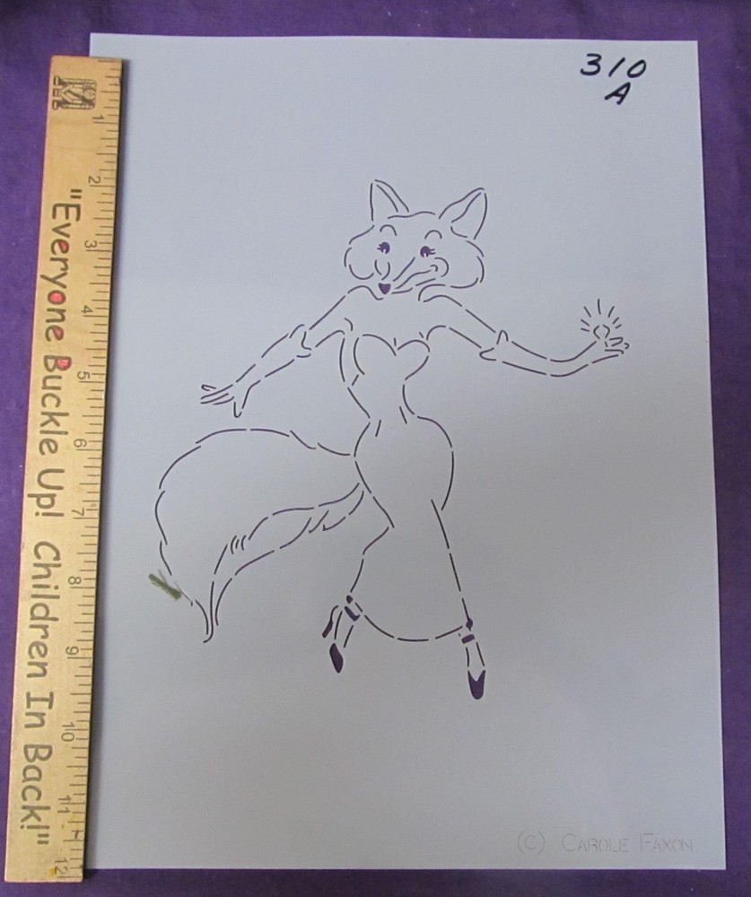 Cake Decorating and Craft Stencil Foxy Momma