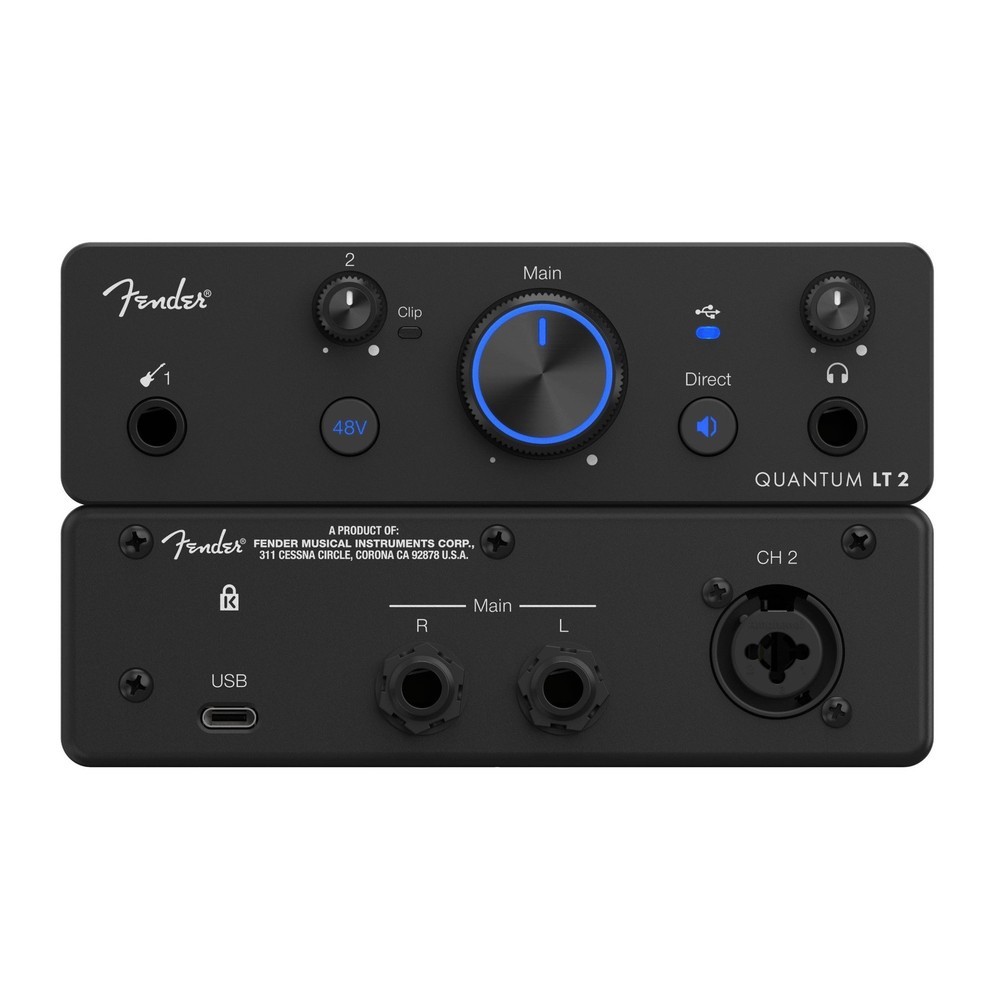 Fender Studio Quantum LT 2 USB-C Audio Interface with MAX-HD Mic Preamp