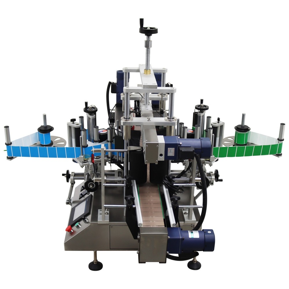 Auto Desktop Double Sided Labeling Machine Square/Hexagonal Bottle Labeller 110V