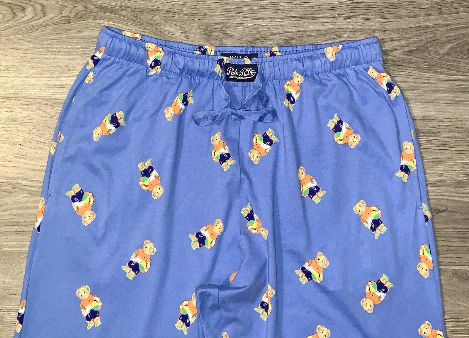 POLO RALPH LAUREN Men’s Polo Bear Light Blue Soft Cotton Pajama Sleep Pants