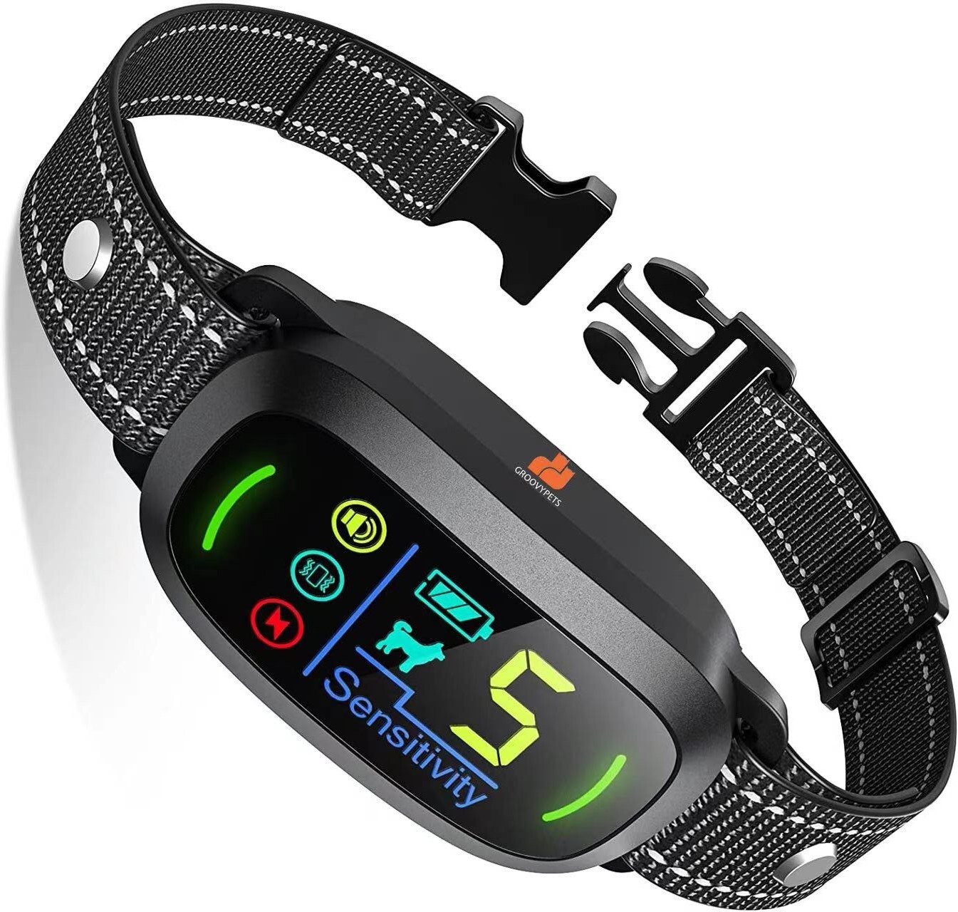 GROOVYPETS Automatic No Bark Dog Training Collar Waterproof Barking Terminator