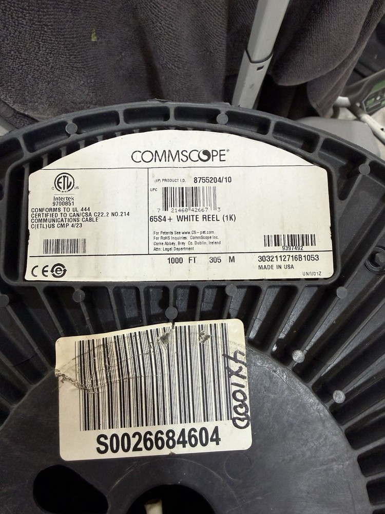 Commscope 6554+ Cat6 Shielded Plenum White