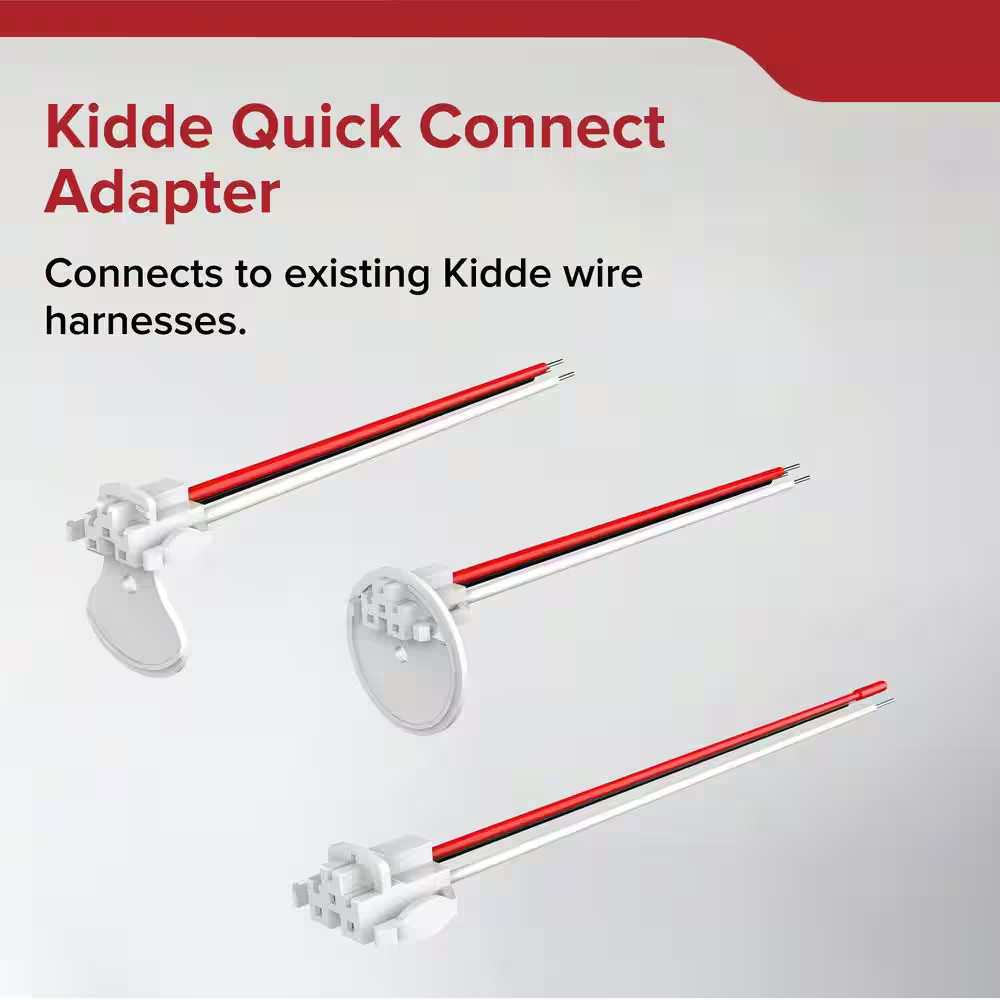 Quick Connect Wiring Adapter for Hardwired Smoke Detectors and Smoke and Carbon