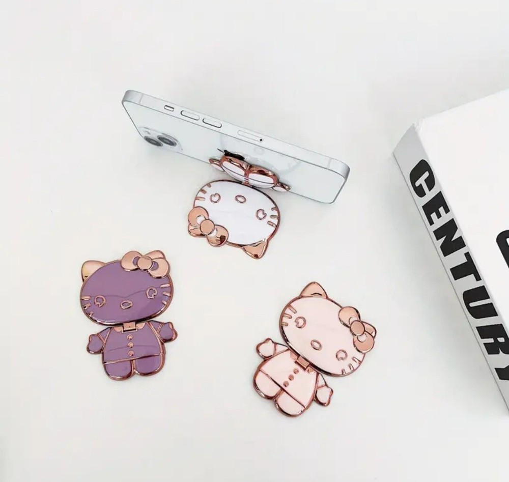 Hello Kitty Rotatable Moblie Phone Stand Mirror Foldable Decal Desktop Table