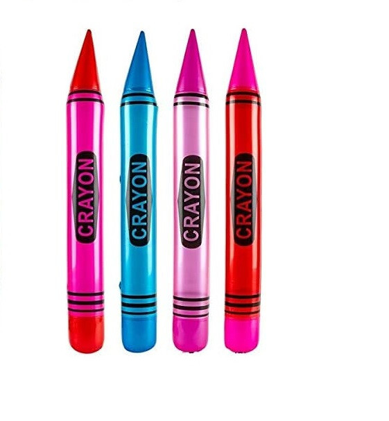 44" Crayon Inflatables Assorted Colors (4 Pack)