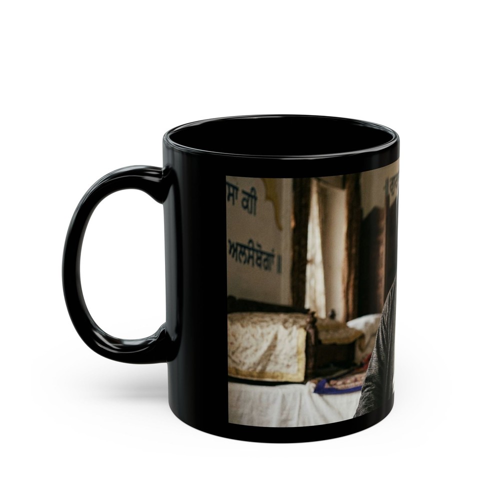 Cyber Sikh Warrior Mug | Black Ceramic Mug