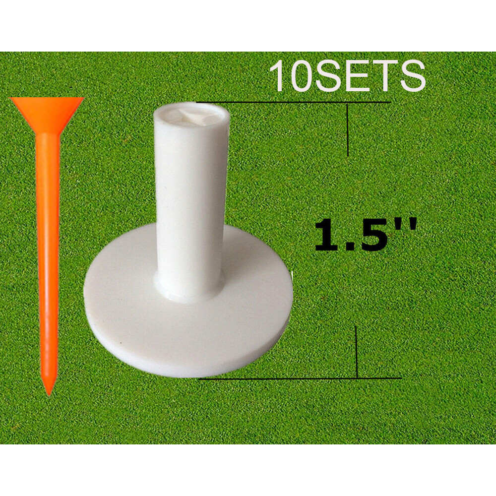 10x Rubber Driving Practice Golf Tees Rubber Holder Driving Range Home Training