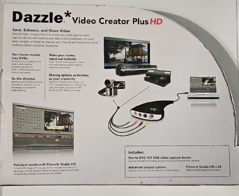 Dazzle Video Creator Plus HD DVC-107 USB Video Capture (Used)