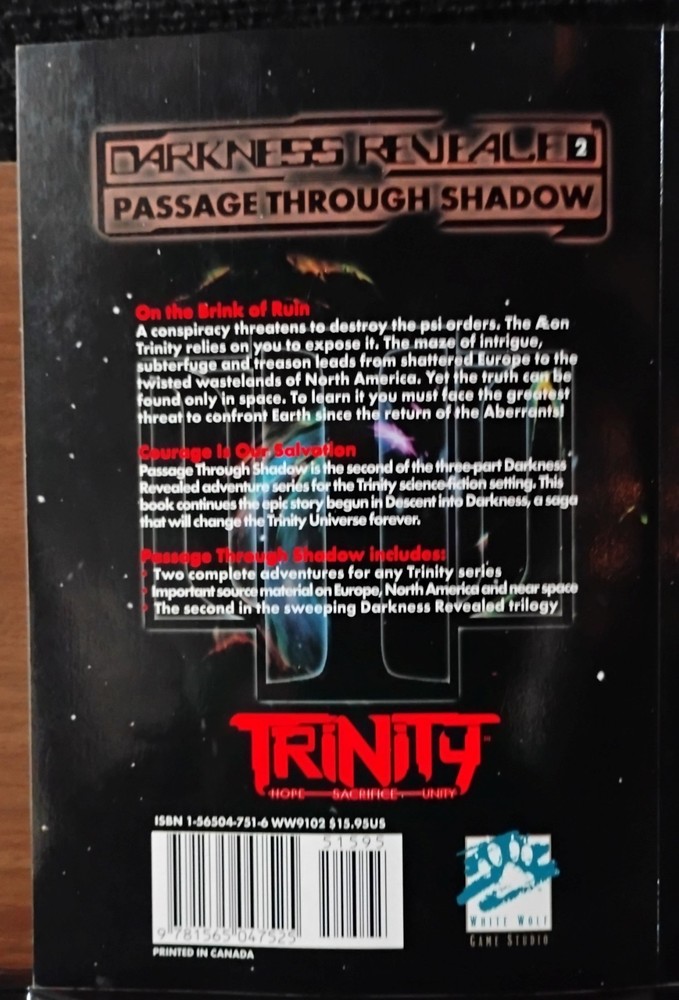 White Wolf Trinity Darkness Revealed II Passage Through Shadow