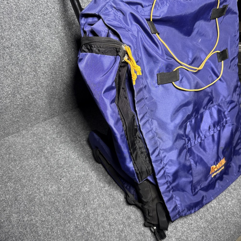 Rokk Bristlecone External Frame Hiking Backpack Blue Trail Camping Pack