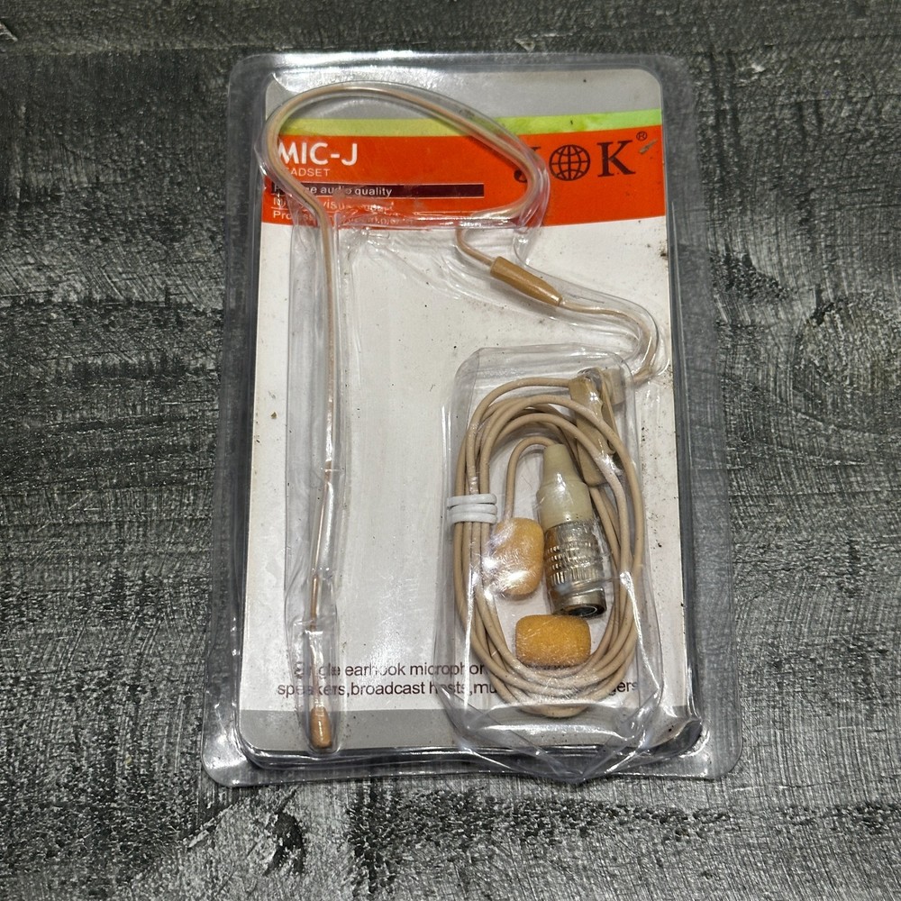 J K  Light-Weight Headset Headworn Earhook Microphone MIC-J  D4