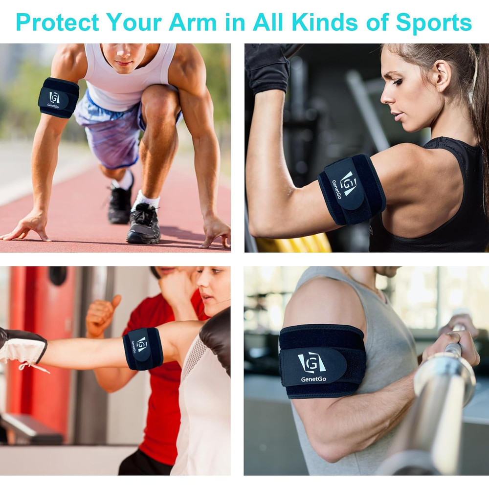 Bicep & Tricep Tendonitis Brace Compression Sleeve - S/M Width (3")